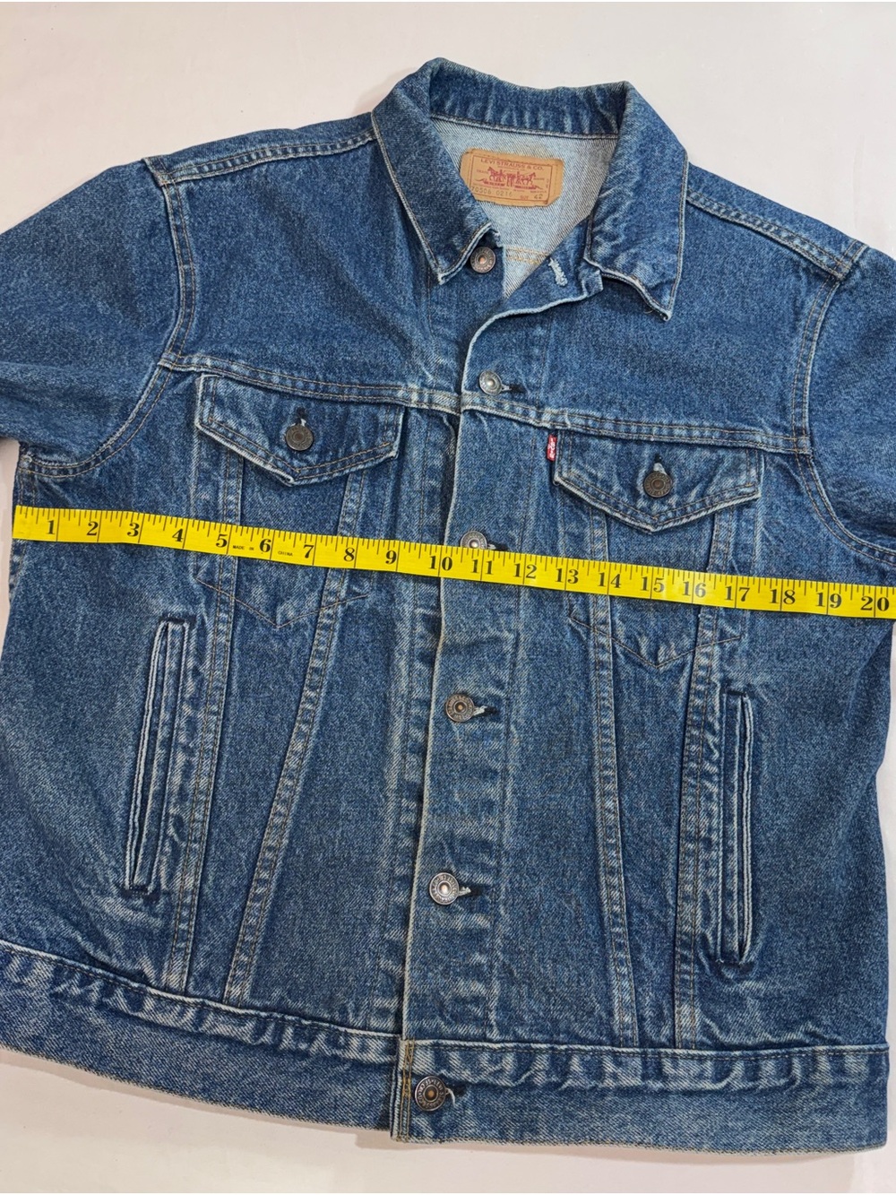 Vintage 80s Levi’s Type 3 Men’s Dark Wash Denim Jacket USA Made, Size 42 - Picture 4 of 10